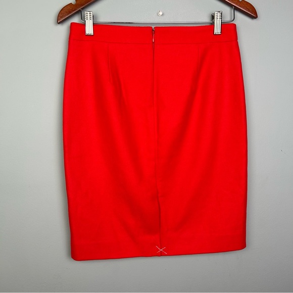 J.Crew wool blend the Pencil skirt size 2 Orange/red style 46575 NWT - Picture 5 of 11